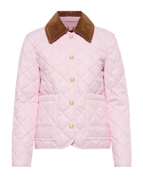 burberry quilted jacket womens pink|quilted burberry jacket outlet store.